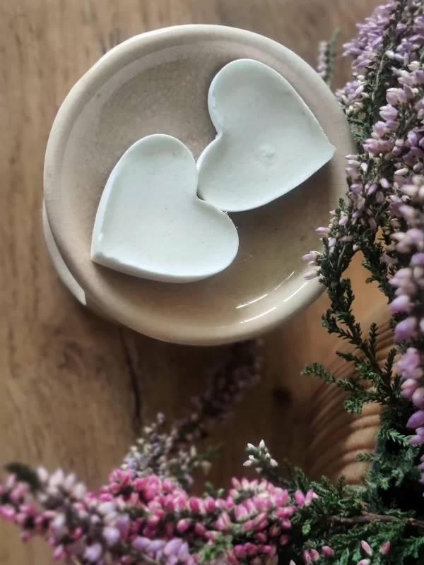 "Sekretny Zapach" to elegancki woreczek z dwoma sojowymi serduszkami, które wypełnią przestrzeń naturalnym, kojącym aromatem. Idealny na prezent.