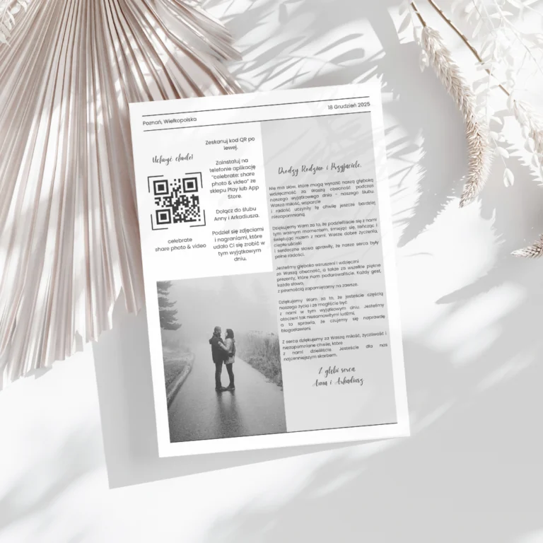 Kod QR do Wspólnej Galerii oraz Podziękowania