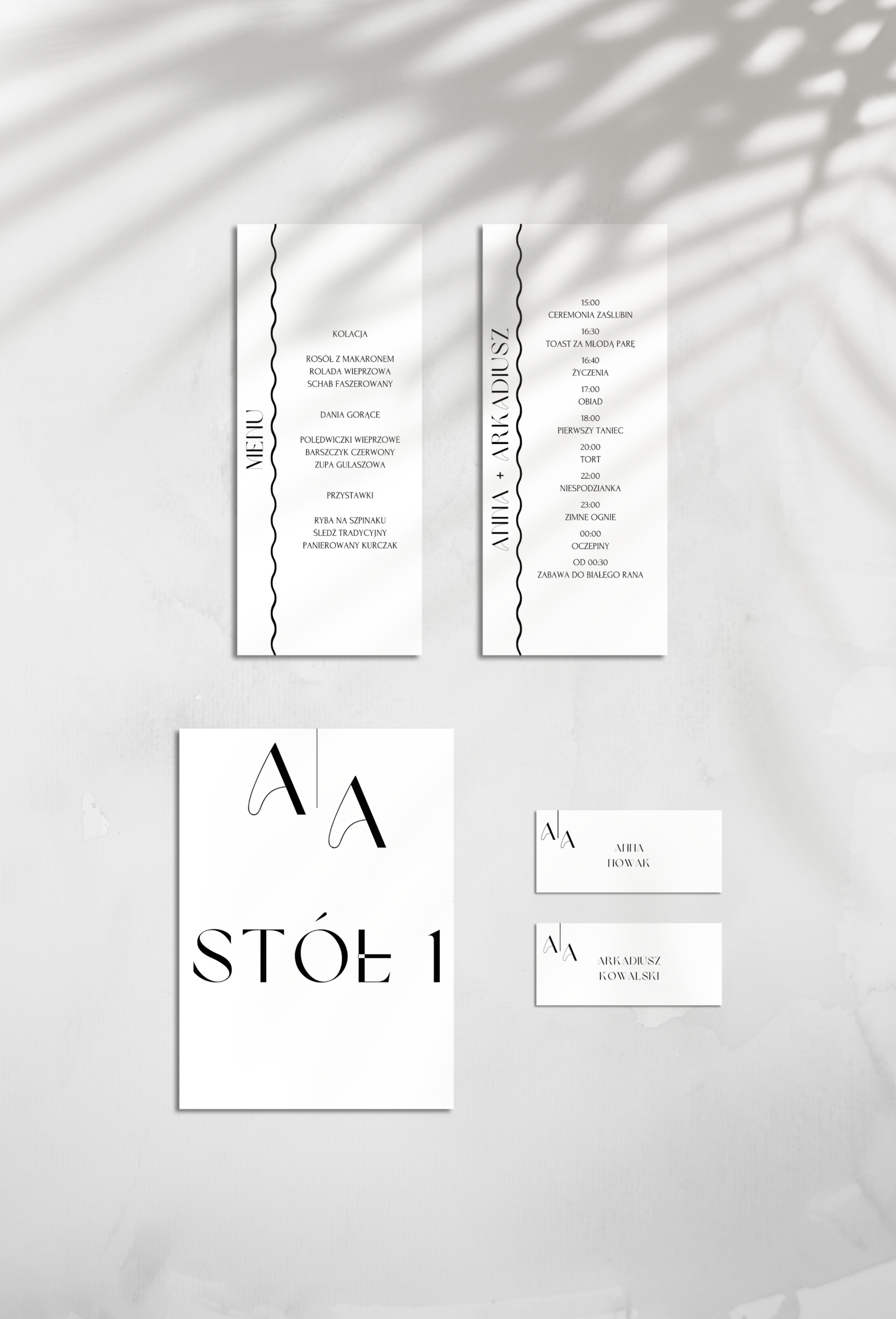 Kolekcja papeterii "Elegancja Monogramu" to klasyczna elegancja i wyrafinowanie. Idealny dla par pragnących wyjątkowego, spersonalizowanego ślubu.