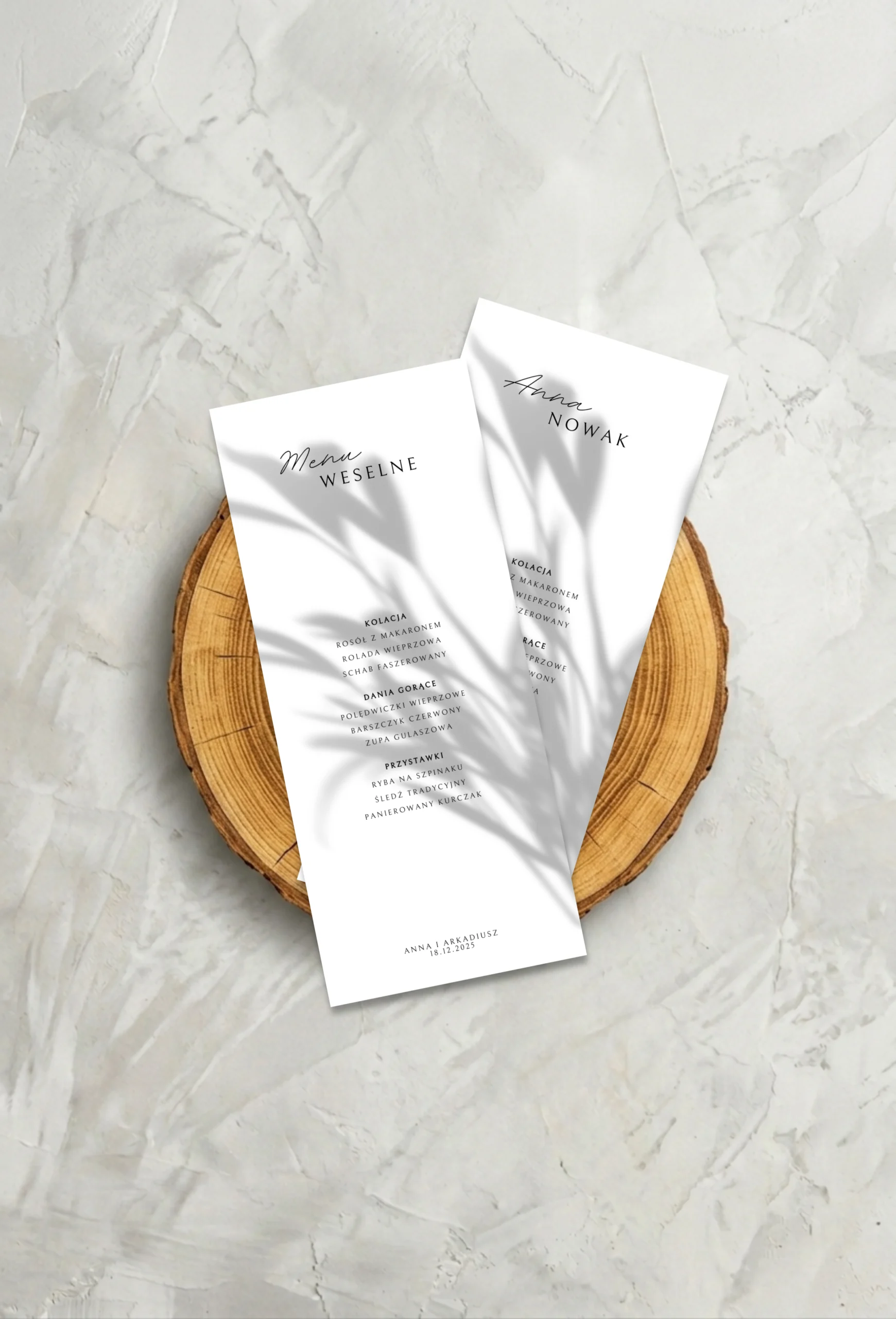 Objęcia Natury - Menu (z Winietką)
