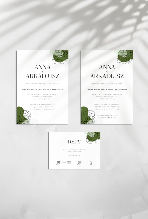 Kolekcja "Botaniczna Harmonia" łączy naturalną elegancję z botanicznymi akcentami. Idealny dla par pragnących ślubu blisko natury. Zachwyci gości i doda uroku.