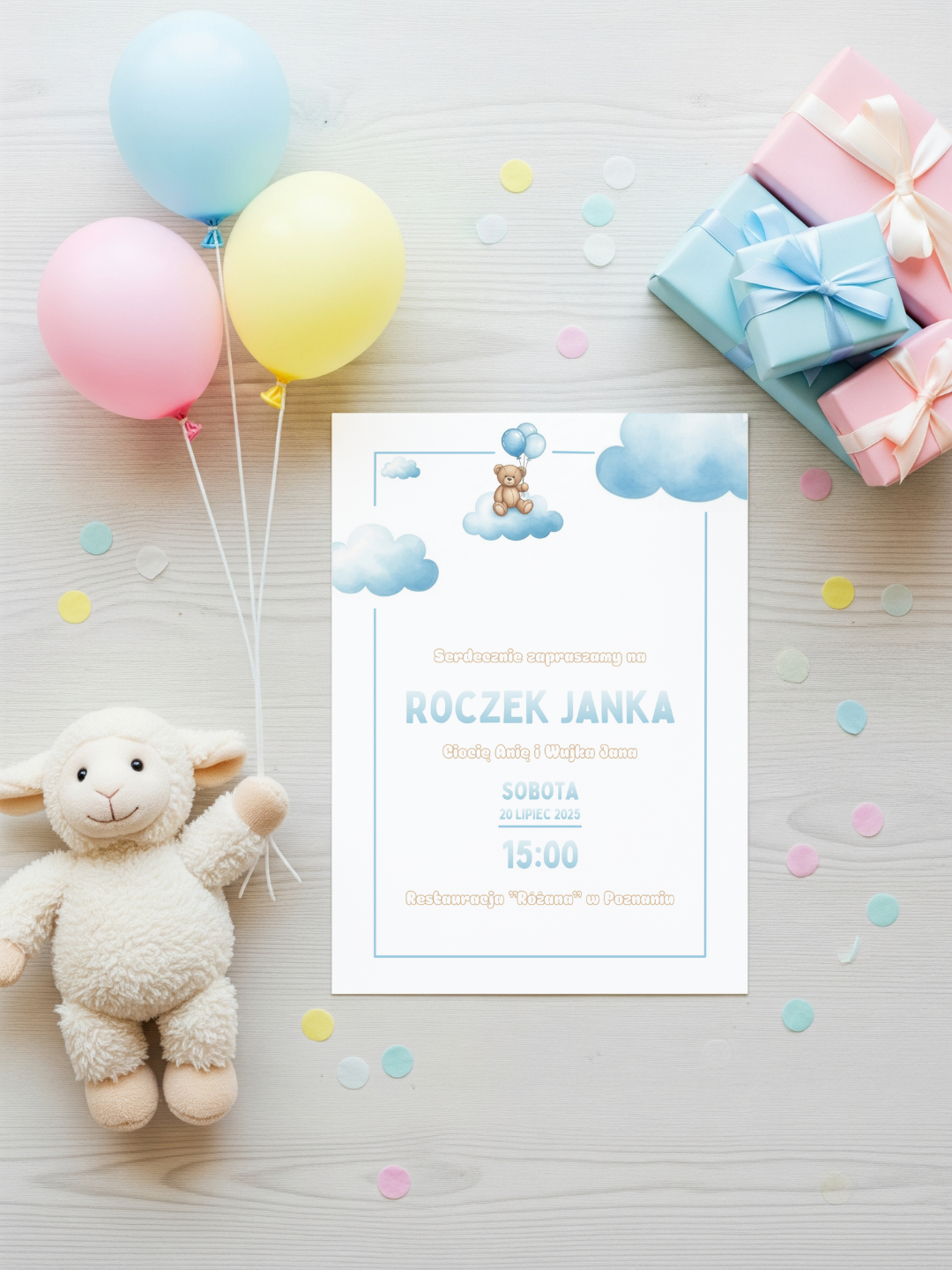 Miś w Chmurach - zaproszenie - obrazek 3