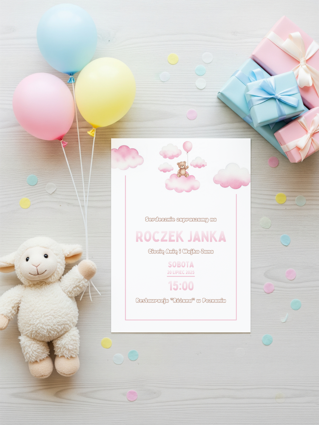 Miś w Chmurach - zaproszenie - obrazek 2