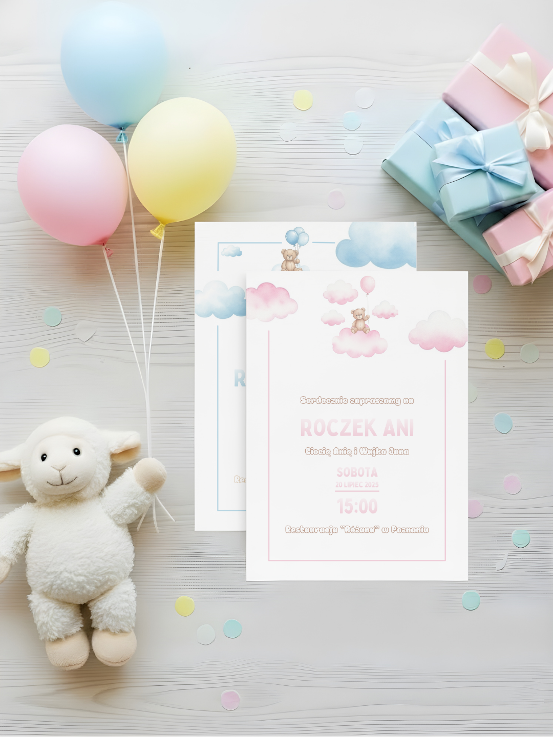 Miś w Chmurach - zaproszenie