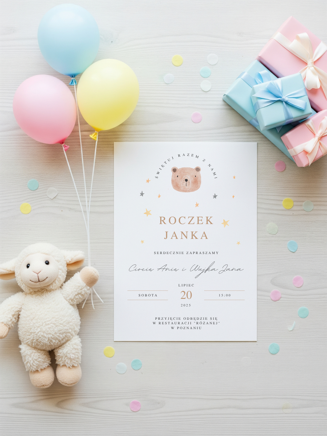 Misiowe Gwiazdy - zaproszenie