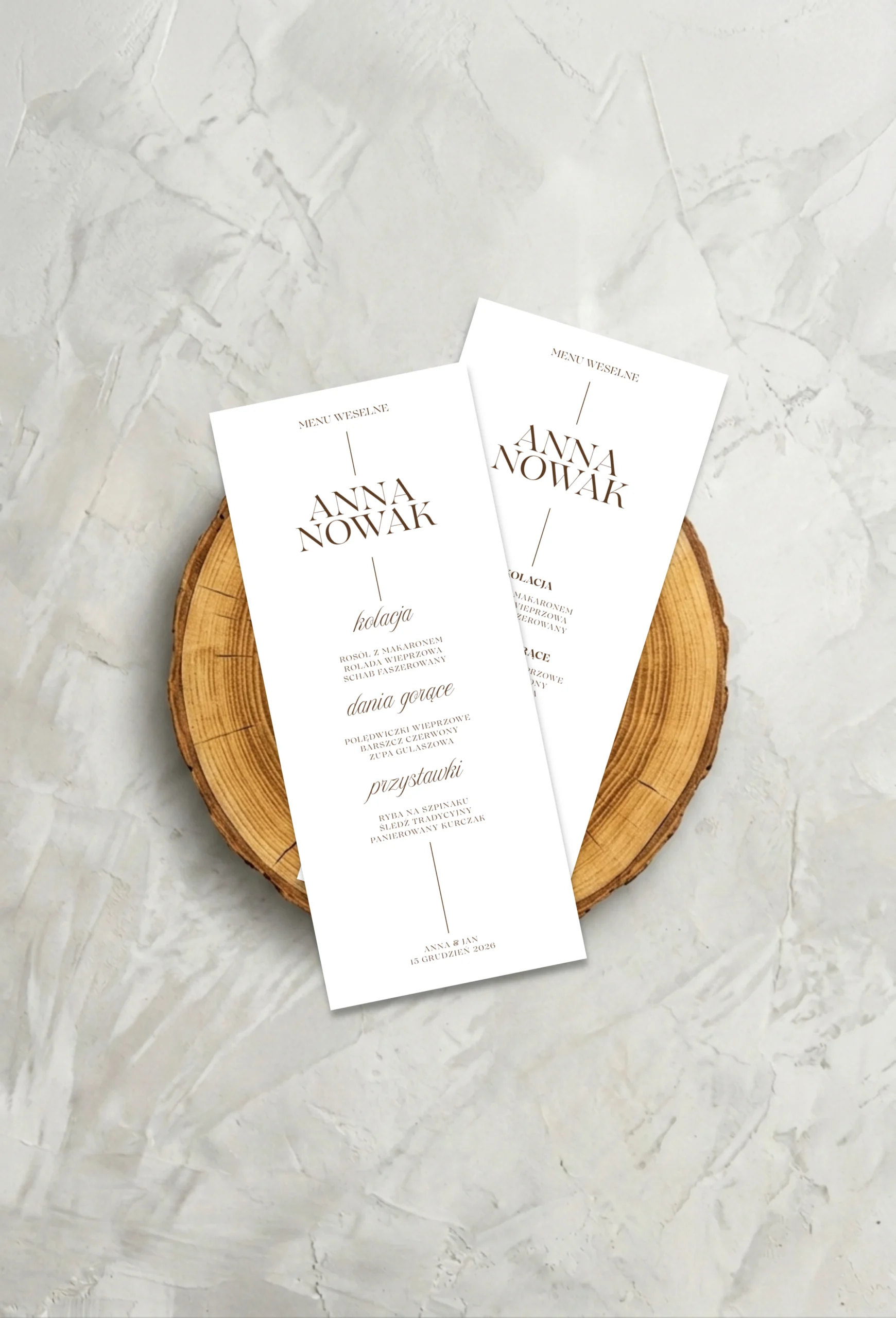 Subtelna Kreska - Menu (z Winietką)